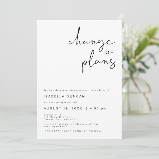 Invitation ADELLA Moderne Faire Part de Changement de Plans d (Debout devant)