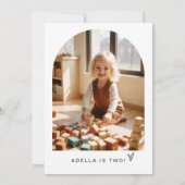 Invitation ADELLA Moderne Minimaliste Deux Photo 2e Anniversa (Dos)