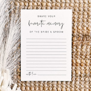 Invitation ADELLA Moderne minimaliste Jeu de mémoire préférée