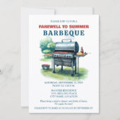 Invitation Adieu à la fête du barbecue d'été (Devant)