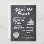 Invitation Adieu à la retraite de l'enseignant Tableau noir n (Devant)