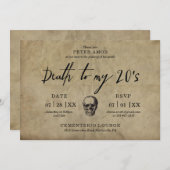 Invitation Adieu à ma fête des 20 ans (Devant / Derrière)