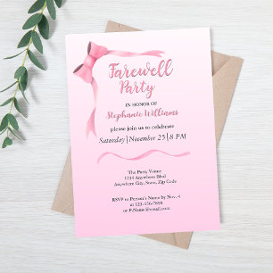 Invitation adieu aux femmes élégante proue rose