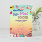 Invitation Adieu billard Bonjour école Retour à la fête scola (Debout devant)