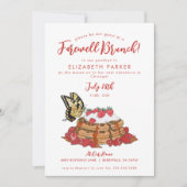 Invitation Adieu Brunch Fraise Waffles (Devant)