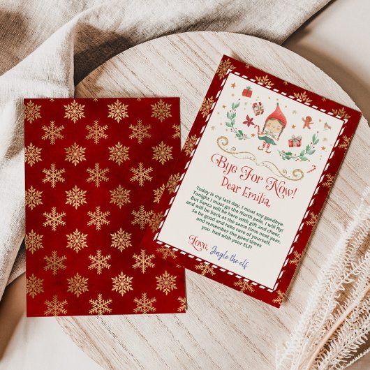 Invitation Adieu de ta lettre d'elfe pour une fille