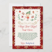 Invitation Adieu de votre lettre d'elfe (Devant)