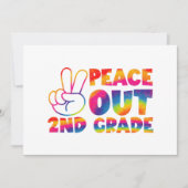 Invitation Adieu deuxième année Tie Dye Dernier jour 2e année (Devant)