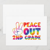 Invitation Adieu deuxième année Tie Dye Dernier jour 2e année (Devant / Derrière)