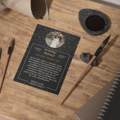 Invitation Adieu gracieux : Funérailles florales avec photo