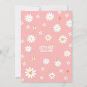 Invitation Adieu les chiffres simples Daisy Hippie Anniversai (Dos)