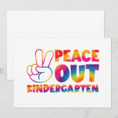 Invitation Adieu maternelle Tie Dye Dernier jour d'école (Devant / Derrière)