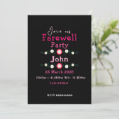 Invitation Adieu rose (Debout devant)
