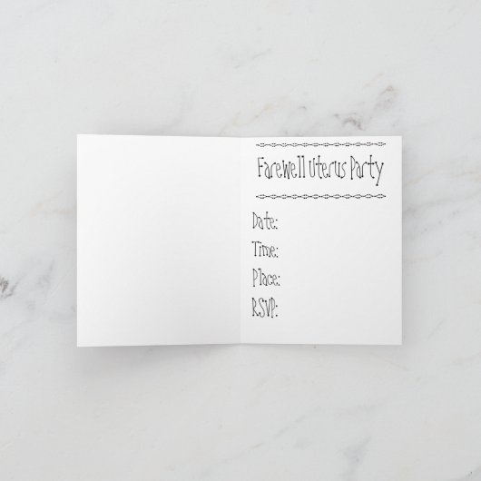 Invitation : Adieu Uterus (Intérieur)