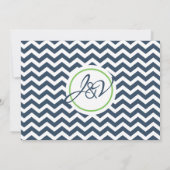 Invitation Adirondack Chaises Lime et Marine Beach Mariage (Dos)