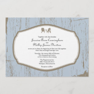 Invitation Adirondack Chaises Russe Mariage