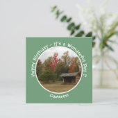 Invitation Adirondack Lean-to en automne Anniversaire Article (Debout devant)