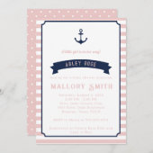 Invitation Adley baby shower (Devant / Derrière)