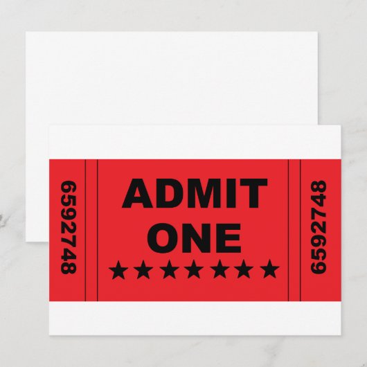 Invitation "Admettre un" (Devant / Derrière)