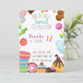 Invitation Admission d'anniversaire douce (Debout devant)