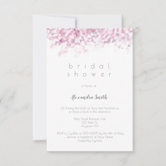 Invitation Admission de douche nuptiale en fleurs de cerise d (Devant)