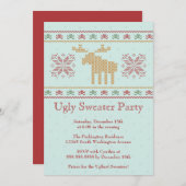 Invitation Admission de fête de Noël moche (Devant / Derrière)