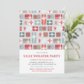 Invitation Admission de la fête de pull moche Motif Cadeaux (Debout devant)