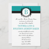 Invitation Admission de mariage pour un monogramme de Deep Aq (Devant)