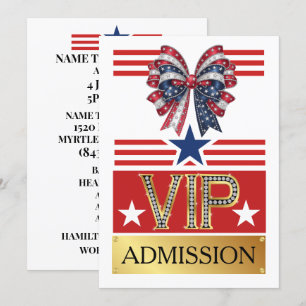 Invitation Admission VIP PARTI PATRIOTIQUE