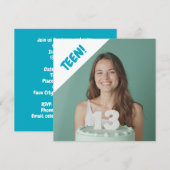 Invitation Ado 13 ans Photo personnalisée Fête d'anniversaire (Devant / Derrière)
