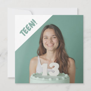 Invitation Ado 13 ans Photo personnalisée Fête d'anniversaire