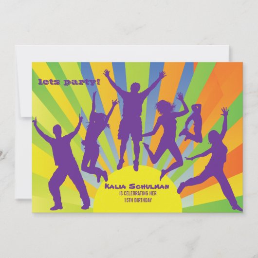 Invitation Ado à haute énergie (Devant)