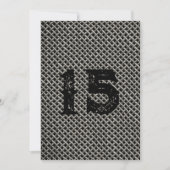 Invitation Ado Boy Wire Mesh Grunge fête d'anniversaire (Devant)