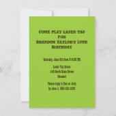 Invitation Ado Boys Anniversaire Camo Stars Party (Dos)