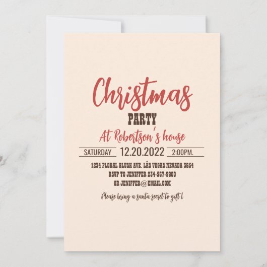 Invitation Ado de Noël Cheval à cheval sur saut (Dos)