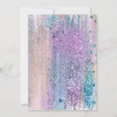 Invitation Ado fête d'anniversaire en pyjama doré (Dos)