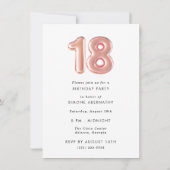 Invitation Ado Fille 18e fête d'anniversaire Photo (Dos)