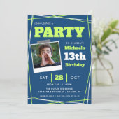 Invitation Ado Garçon Anniversaire, 13 ans ou n'importe quel (Debout devant)