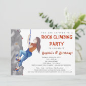 Invitation Ado Girls Rock Escalade Anniversaire Fête Invitati (Debout devant)