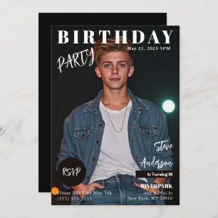 Invitation Ado Magazine Couverture Anniversaire