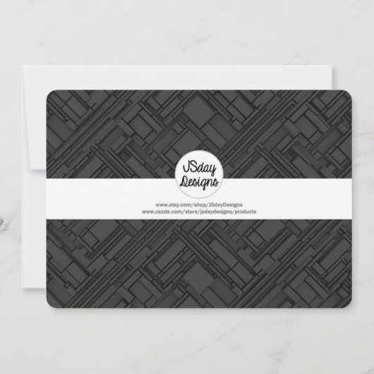 Invitation Ado/Tween Graffiti mur fête des garçons (Dos)