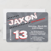 Invitation Ado/Tween Graffiti mur fête des garçons (Devant)