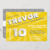 Invitation Ado/Tween Graffiti mur fête des garçons (Devant / Derrière)