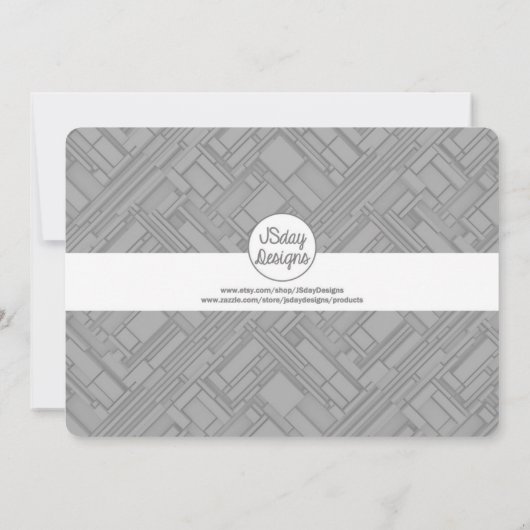 Invitation Ado/Tween Graffiti mur fête des garçons (Dos)