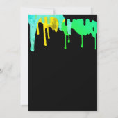 Invitation Ado Tween Jeune Garçon N'importe quel âge Neon fêt (Dos)