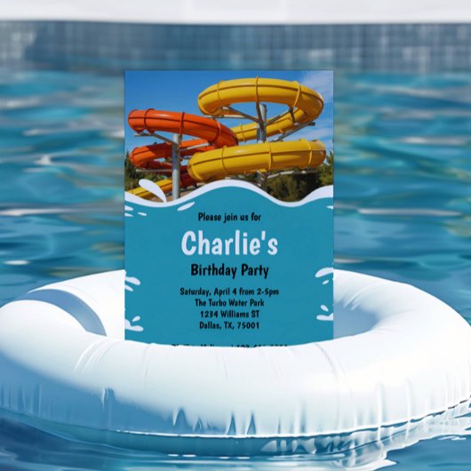 Invitation Ado Water Park fête d'été