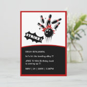 Invitation adolescent Bruh à succès bowling ludique soirée d' (Debout devant)