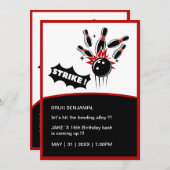 Invitation adolescent Bruh à succès bowling ludique soirée d' (Devant / Derrière)