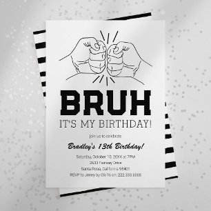 Invitation Adolescent mec c'est mon anniversaire