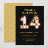 Invitation Adolescente 14e anniversaire (Devant / Derrière)